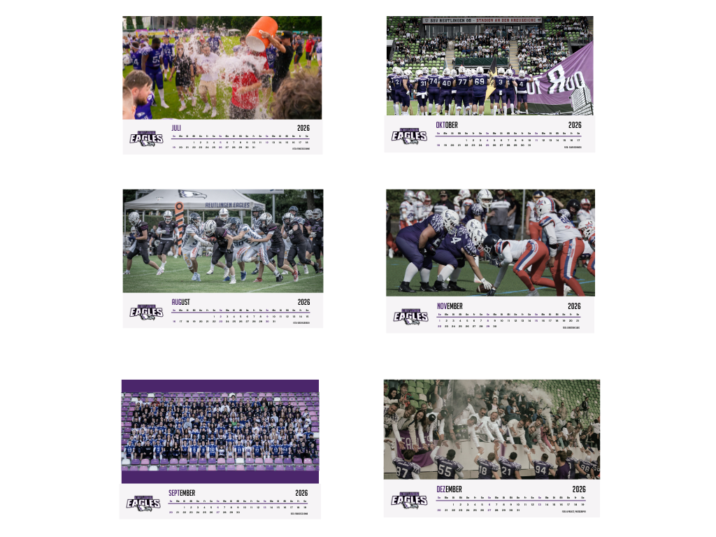 Fotokalender Reutlingen Eagles 2026