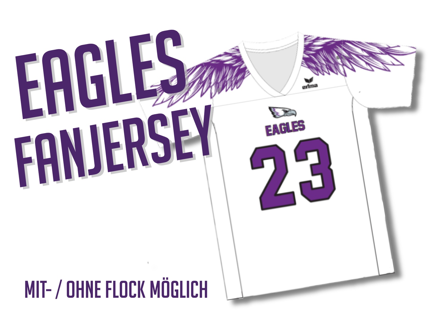 Eagles Fanjersey mit oder ohne Flock