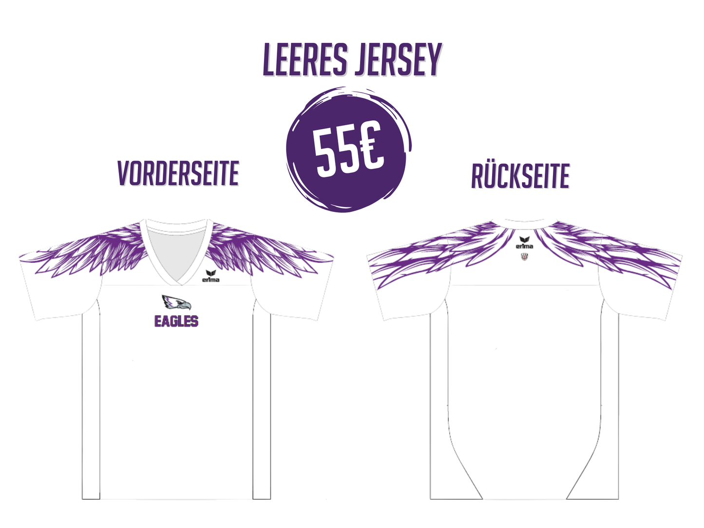 Eagles Fanjersey mit oder ohne Flock