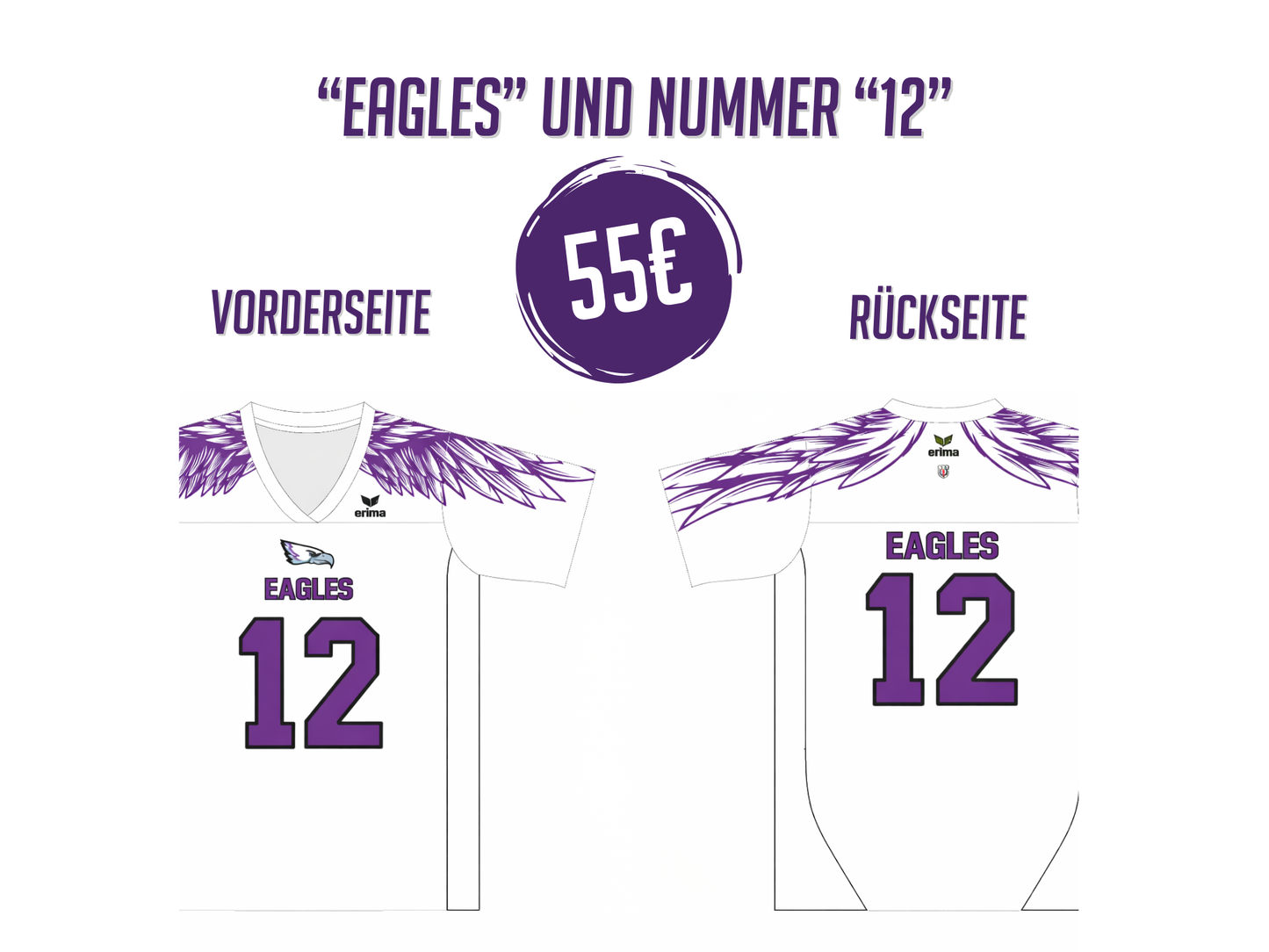 Eagles Fanjersey mit oder ohne Flock